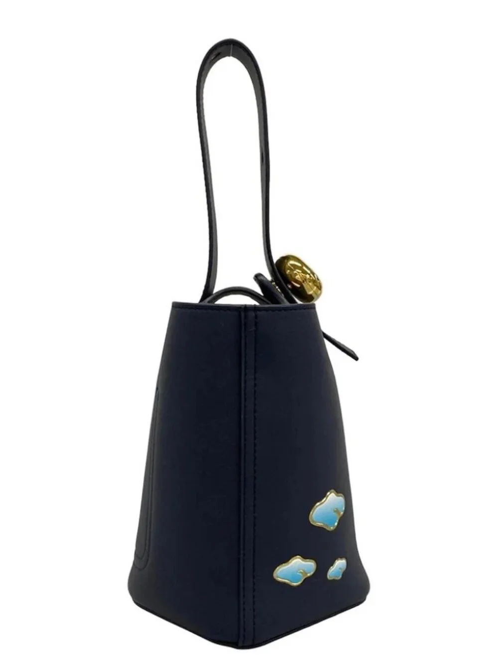 LOEWE Pebble Bucket Bag Mini AANBBBMX18 Dark Ink (Dark Navy) Nappa Calf Handbag